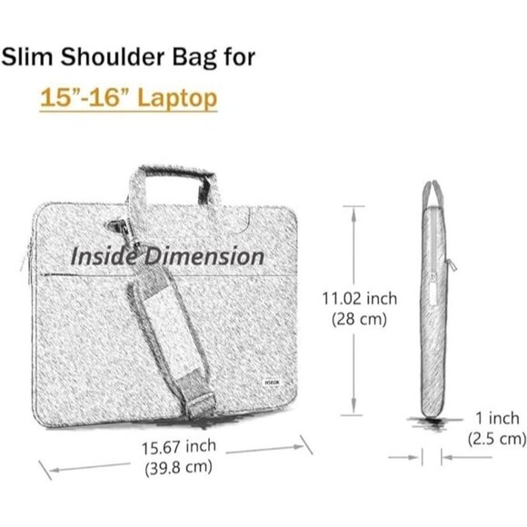 New Hseok Laptop Shoulder Bag in Black/Red‎ - Picture 12 of 12